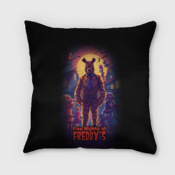 Подушка квадратная Five Nights at Freddys horror, цвет: 3D-принт