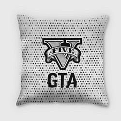 Подушка квадратная GTA glitch на светлом фоне