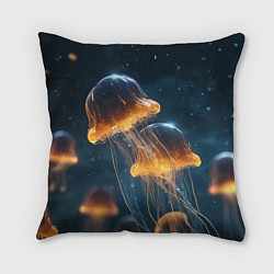 Подушка квадратная Люминисцентные медузы