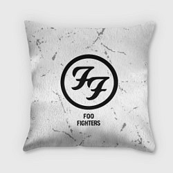 Подушка квадратная Foo Fighters glitch на светлом фоне