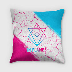 Подушка квадратная In Flames neon gradient style