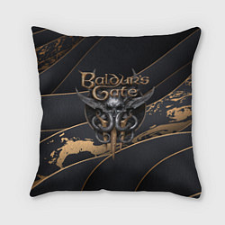 Подушка квадратная Baldurs Gate 3 logo dark logo