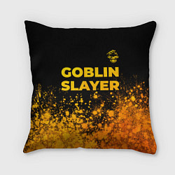 Подушка квадратная Goblin Slayer - gold gradient: символ сверху