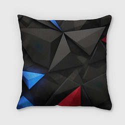 Подушка квадратная Black blue red elements