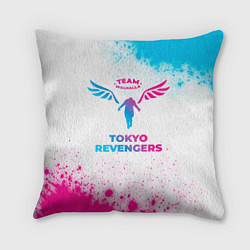 Подушка квадратная Tokyo Revengers neon gradient style, цвет: 3D-принт