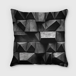 Подушка квадратная Обман зрения и каменные плиты, цвет: 3D-принт