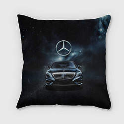 Подушка квадратная Mercedes Benz black