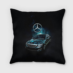 Подушка квадратная Mercedes Benz dark style