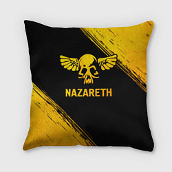 Подушка квадратная Nazareth - gold gradient, цвет: 3D-принт