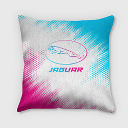 Подушка квадратная Jaguar neon gradient style