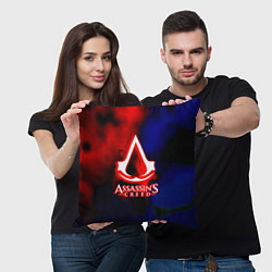 Подушка квадратная Assassins Creed fire, цвет: 3D-принт — фото 2