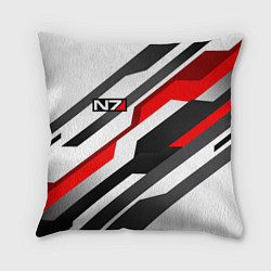 Подушка квадратная Mass effect - white uniform n7