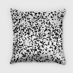 Подушка квадратная Пятнистый чёрно-белый паттерн, цвет: 3D-принт