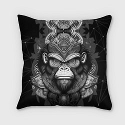 Подушка квадратная Кинг Конг король обезьян на фоне созвездия, цвет: 3D-принт