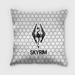 Подушка квадратная Skyrim glitch на светлом фоне
