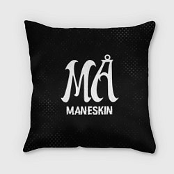 Подушка квадратная Maneskin glitch на темном фоне, цвет: 3D-принт