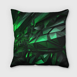 Подушка квадратная Green abstract, цвет: 3D-принт