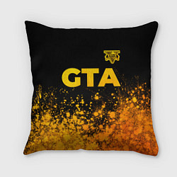 Подушка квадратная GTA - gold gradient посередине