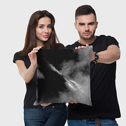 Подушка квадратная Two shot, цвет: 3D-принт — фото 2