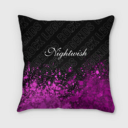 Подушка квадратная Nightwish rock legends посередине, цвет: 3D-принт