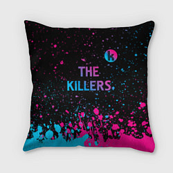 Подушка квадратная The Killers - neon gradient посередине, цвет: 3D-принт