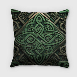 Подушка квадратная Симметричный узор в ирландском стиле