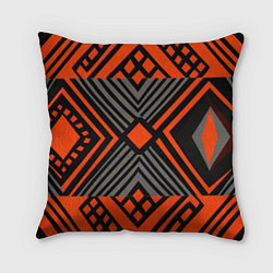 Подушка квадратная Узор в этническом стиле племени масаев, цвет: 3D-принт