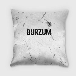 Подушка квадратная Burzum glitch на светлом фоне посередине