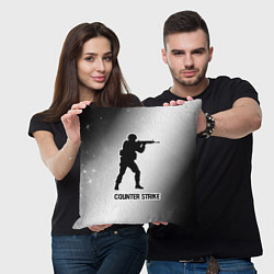Подушка квадратная Counter Strike glitch на светлом фоне, цвет: 3D-принт — фото 2