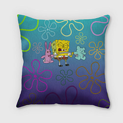 Подушка квадратная Spongebob workout