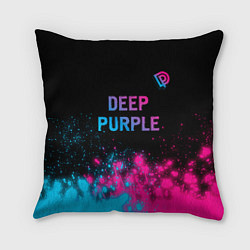 Подушка квадратная Deep Purple - neon gradient посередине, цвет: 3D-принт