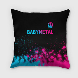 Подушка квадратная Babymetal - neon gradient посередине, цвет: 3D-принт