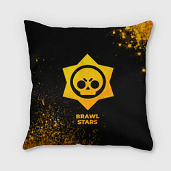 Подушка квадратная Brawl Stars - gold gradient