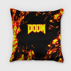 Подушка квадратная Doom огненный марс, цвет: 3D-принт