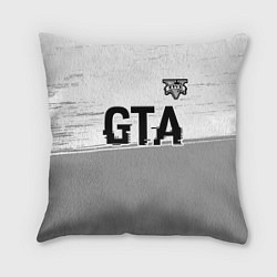 Подушка квадратная GTA glitch на светлом фоне посередине