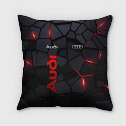 Подушка квадратная Audi - плиты с эффектом свечения, цвет: 3D-принт