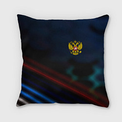 Подушка квадратная Спортивная россия герб, цвет: 3D-принт