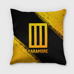 Подушка квадратная Paramore - gold gradient