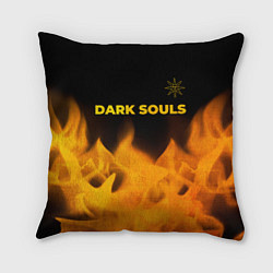 Подушка квадратная Dark Souls - gold gradient посередине, цвет: 3D-принт