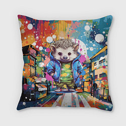 Подушка квадратная Городской ёжик