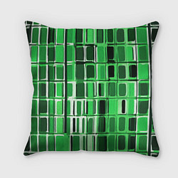 Подушка квадратная Зелёные прямоугольники