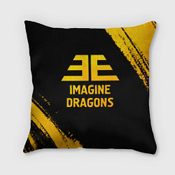 Подушка квадратная Imagine Dragons - gold gradient