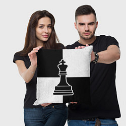 Подушка квадратная Шахматы - ферзь, цвет: 3D-принт — фото 2