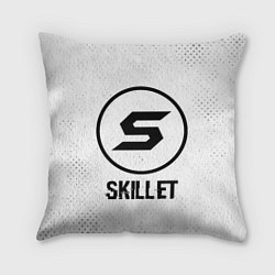 Подушка квадратная Skillet glitch на светлом фоне