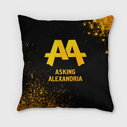 Подушка квадратная Asking Alexandria - gold gradient