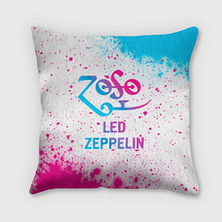 Подушка квадратная Led Zeppelin neon gradient style