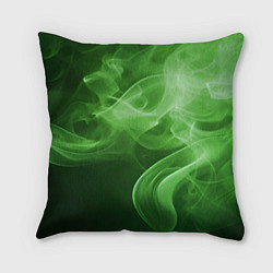 Подушка квадратная Зеленый дым, цвет: 3D-принт