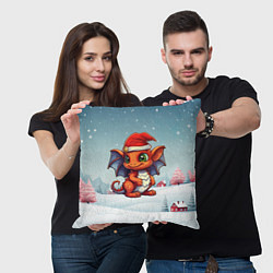 Подушка квадратная Символ нового 2024 года дракон, цвет: 3D-принт — фото 2