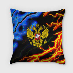Подушка квадратная Россия наша страна герб шторм
