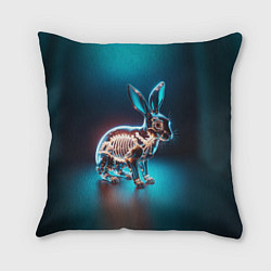 Подушка квадратная Прозрачный стеклянный кролик, цвет: 3D-принт